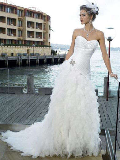 Stunning Ruffle Look Wedding Dress